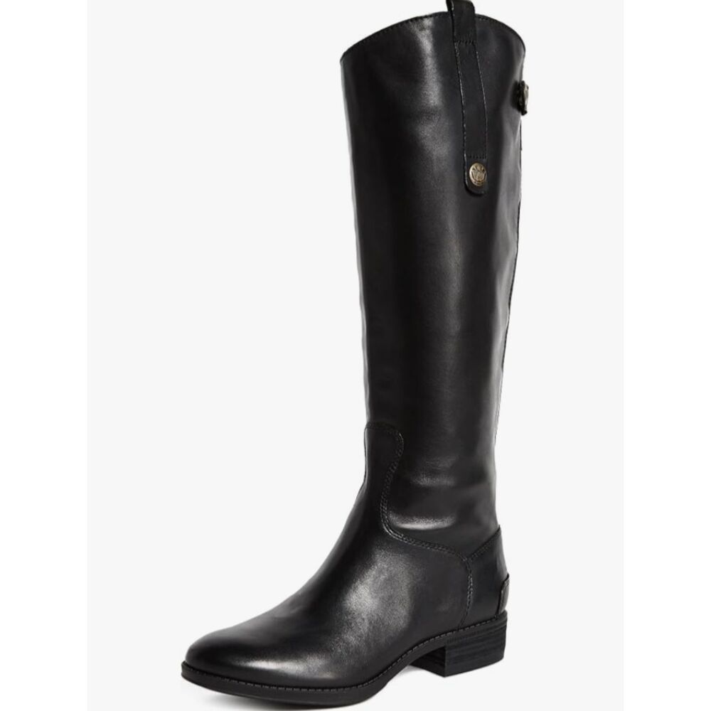 Sam Edelman Penny Women's Boots 7.5 M WIde Calf Black Leather